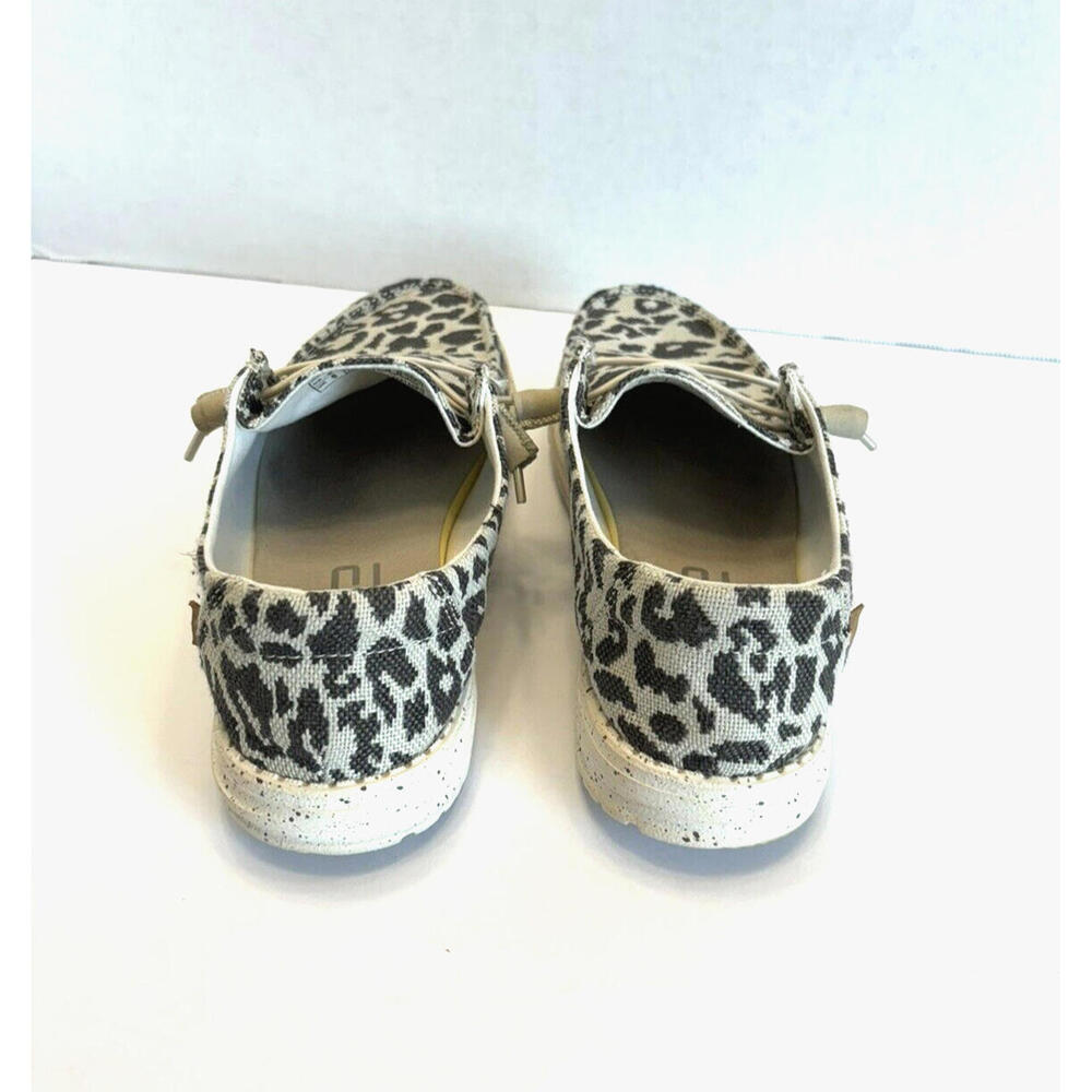 Hey Dude Wendy Woven Cheetah Gray Women's Comfort Shoes Slip On Loafer Size US 8 - Picture 6 of 9